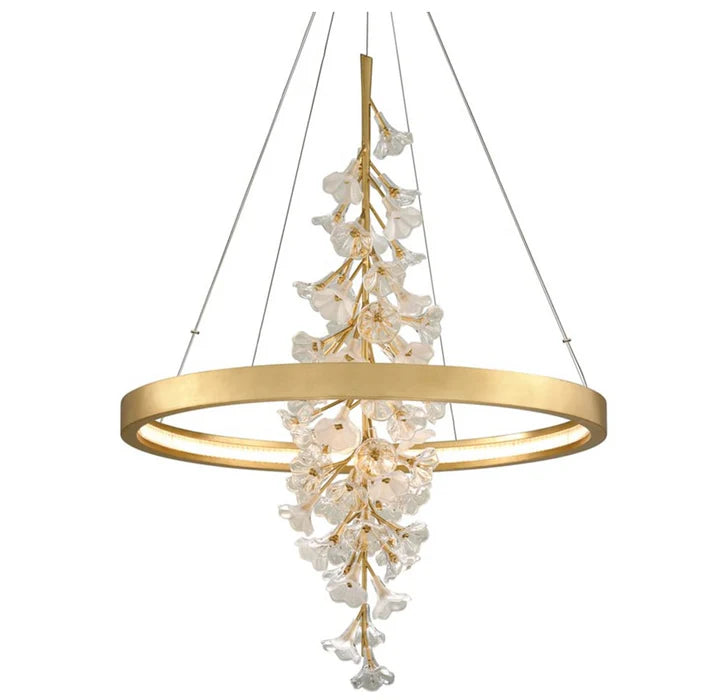 Modern Art Design Vertical Flower Chandelier for Low-ceiling