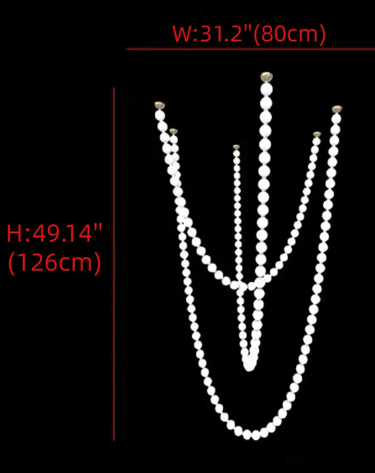 Modern Creative Acrylic Pearl Necklace Chandelier