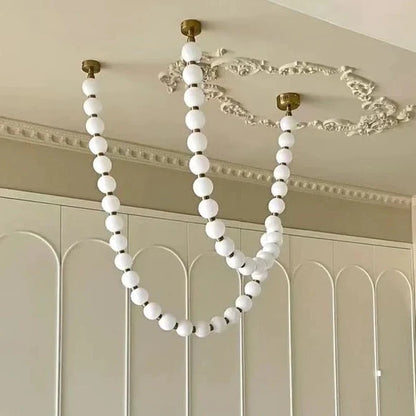 Modern Creative Acrylic Pearl Necklace Chandelier