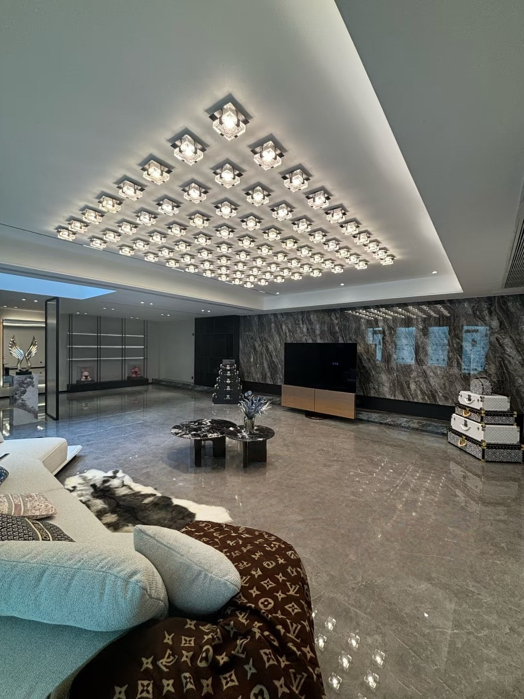 Modern Square Wall Light/Flush Mounted Chandelier
