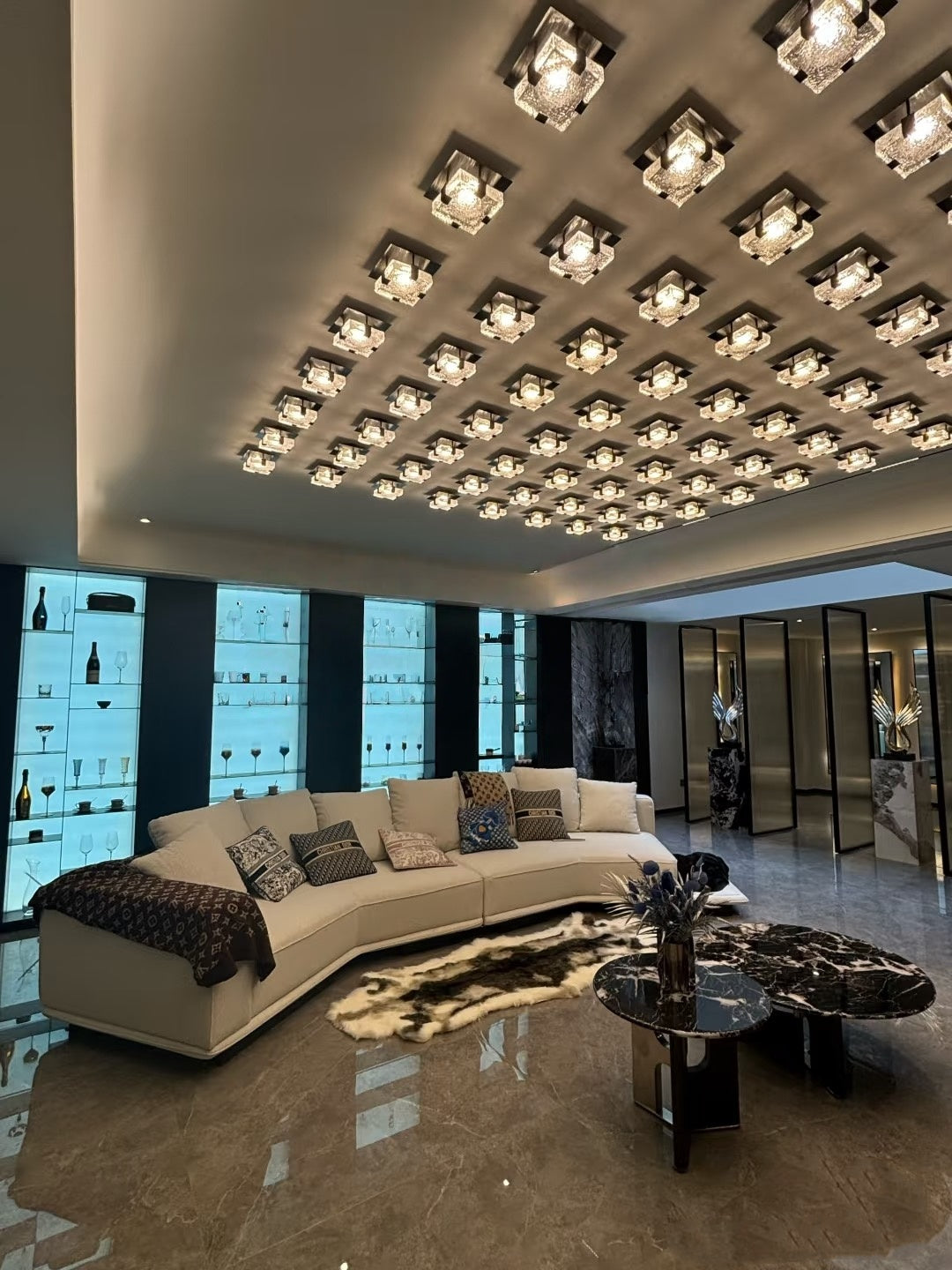 Modern Square Wall Light/Flush Mounted Chandelier
