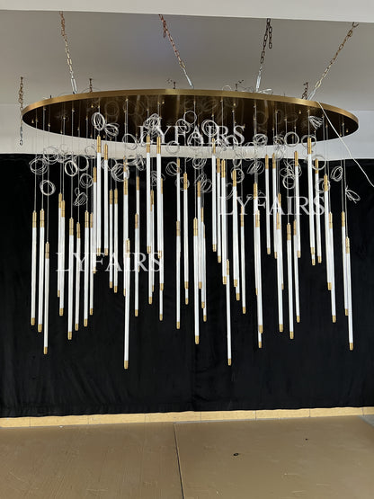 Modern Lightsabers Suspension Floating Chandelier with 512 System for Raindrop Effect