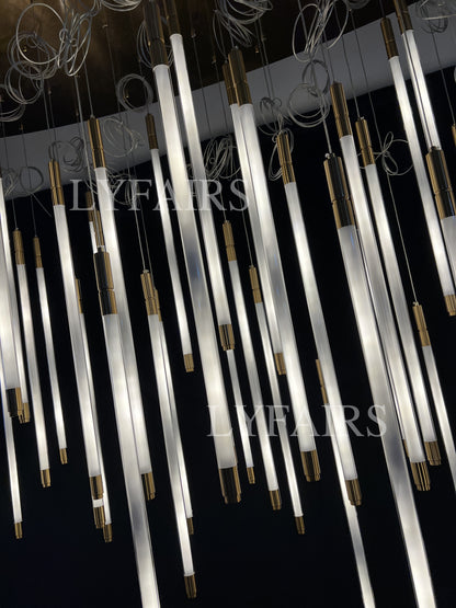 Modern Lightsabers Suspension Floating Chandelier with 512 System for Raindrop Effect