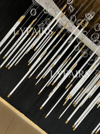 Modern Lightsabers Suspension Floating Chandelier with 512 System for Raindrop Effect