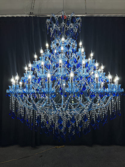 New Ocean Blue Classic Unique Chandelier for Staircase/Foyer/Entryway
