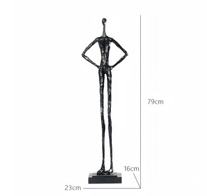 Abstract Hands on Hips Figure 31''Height Statue for Foyer/Living Room/Hall