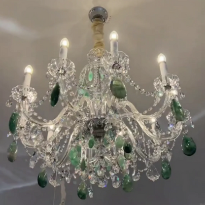 New Luxury Green/Purple Rock Crystal Chandelier for Living Room/Bedroom
