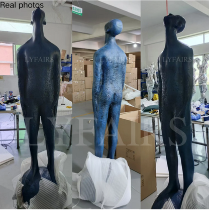 Blue Man Art Sculpture