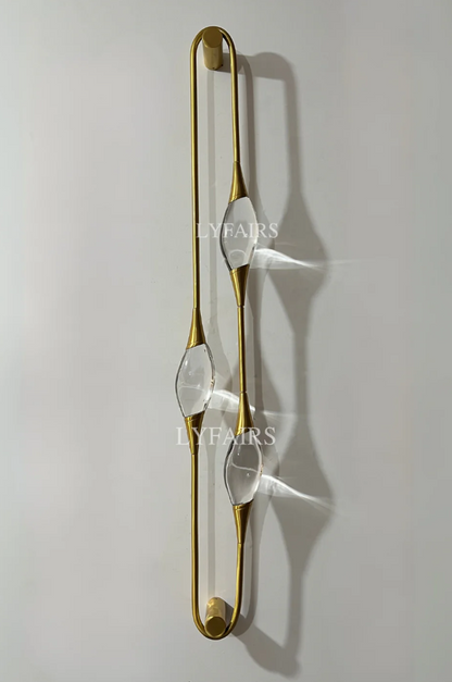 Modern Oval Inlay Crystal Wall Lamp