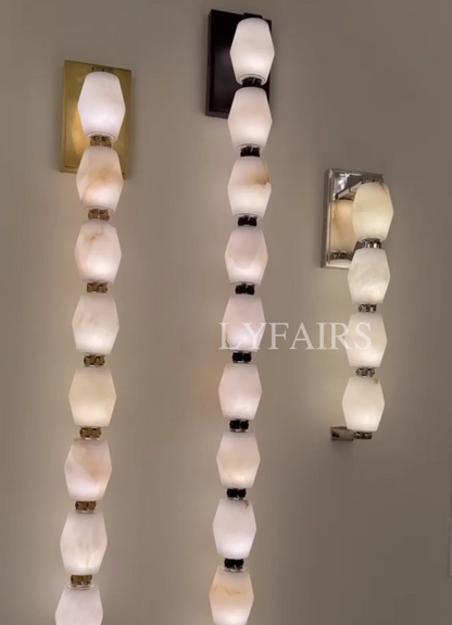 Modern Alabaster Necklace Wall Lamp