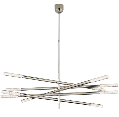 Minimalist 8/10 Light Articulating Chandelier in Brass/Polished Chrome/Bronze Finish