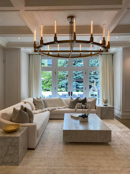 Modern Linear Round/Linear Tubular Glass Chandelier for Dining Room/Kitchen Island