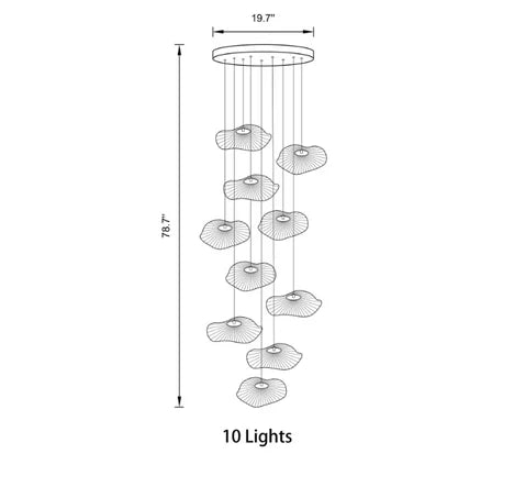 Modern 6/10/15/30 Lights Acrylic Chandelier in Gold Finish