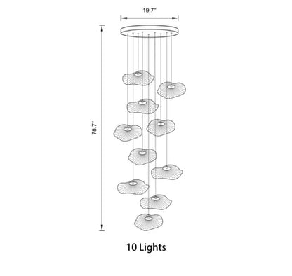 Modern 6/10/15/30 Lights Acrylic Chandelier in Gold Finish