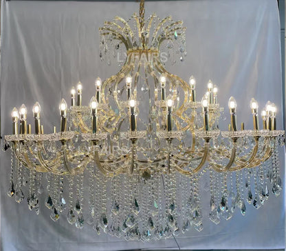 Traditional Classic Crystal Chandelier for Staircase/Foyer/Villa/High-ceiling Living Room
