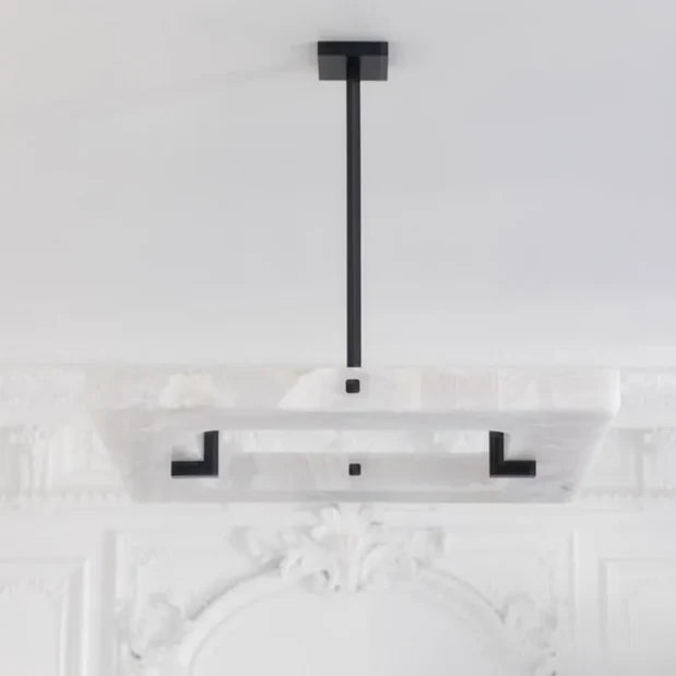 Modern Square Alabaster Chandelier for Living Room/Bedroom
