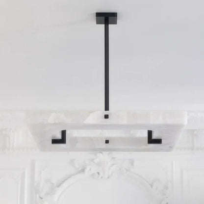 Modern Square Alabaster Chandelier for Living Room/Bedroom
