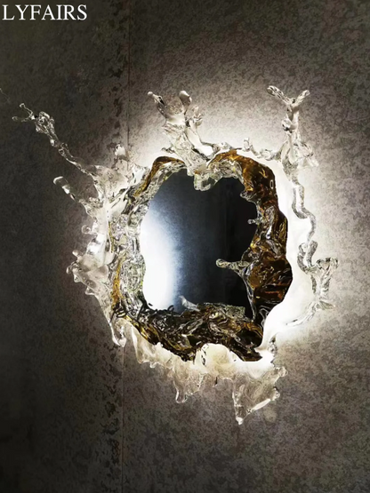 LYFAIRS x GORDON GU Art Ice Mirror Wall Lamp Princess Magic Mirror Light for Bathroom/Dressing Room/Bedroom