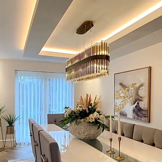 Lucian Tubes Rectangle Chandelier