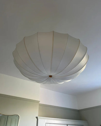 Cream Style White Fabric Lampshade Chandelier