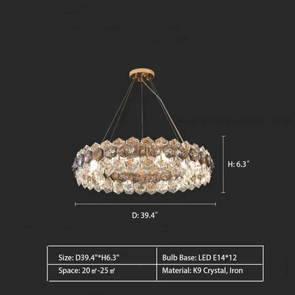 Light Luxury Flower Petal Chandelier Suit for Living/Dining Room/ Bedroom