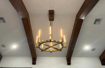 Modern Linear Round/Linear Tubular Glass Chandelier for Dining Room/Kitchen Island