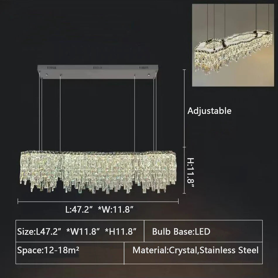Luxury Creative Set Crystal Chandelier Designer Style Irregular Round/Oval Light Fixture For Bedroom/Living Room/Dining Room