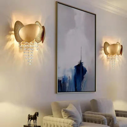 Italian Style Crystal Tassel Wall Lamp