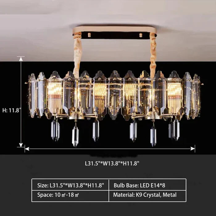 Modern Elegant Transparent Crystal Gold Chandelier Suit for Dining/Living Room