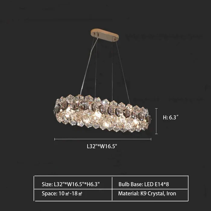 Light Luxury Flower Petal Chandelier Suit for Living/Dining Room/ Bedroom