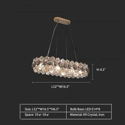 Light Luxury Flower Petal Chandelier Suit for Living/Dining Room/ Bedroom