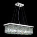 Modern Crystal Light Fixtures Rectangle Island Chandelier For Kitchen And Dining Room