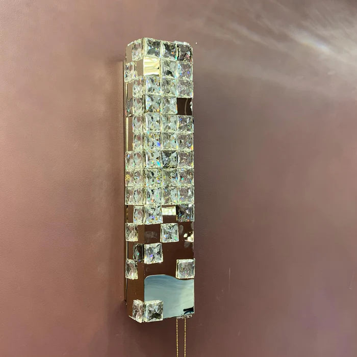 Modern Pixel Cube Crystal Wall Sconce