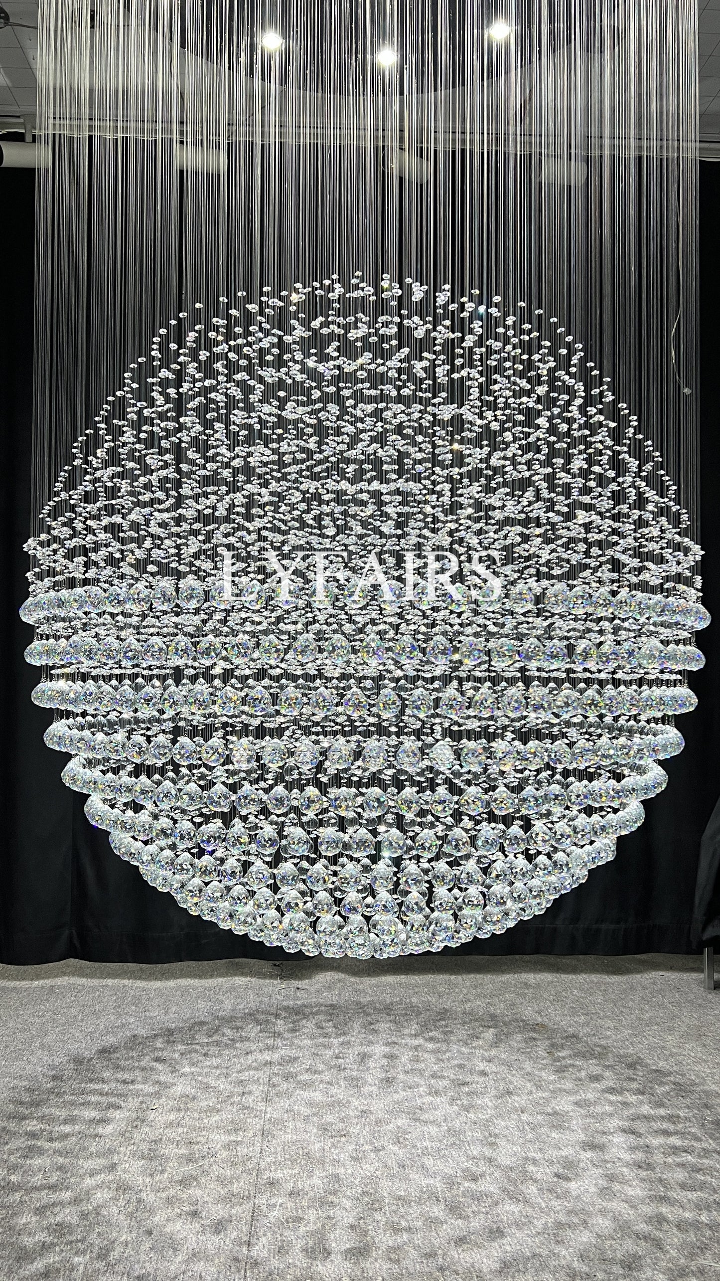 Modern Ball Crystal Raindrop Chandelier for Living Room/Staircase/Foyer
