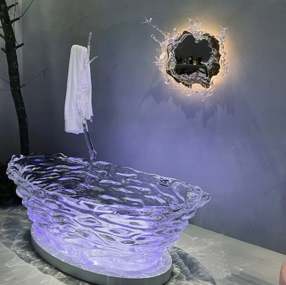 LYFAIRS x GORDON GU Art Ice Mirror Wall Lamp Princess Magic Mirror Light for Bathroom/Dressing Room/Bedroom