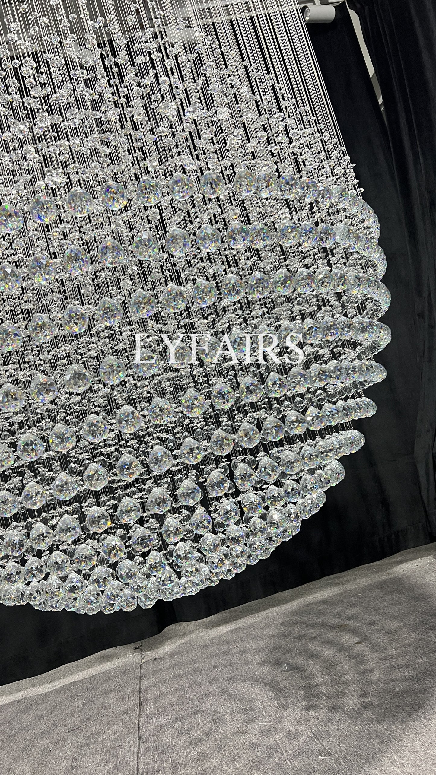 Modern Ball Crystal Raindrop Chandelier for Living Room/Staircase/Foyer