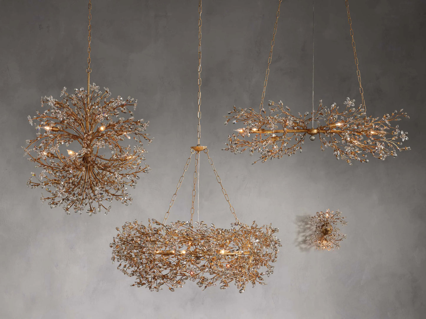 Art Design Crystal Florals Chandelier for Living Room/Bedroom/Dining Room/Kitchen Island