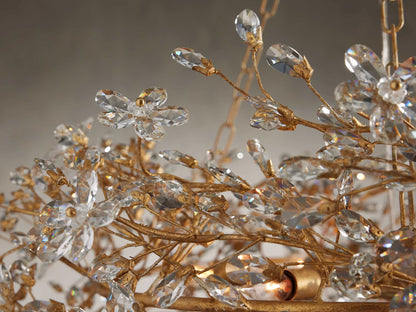 Art Design Crystal Florals Chandelier for Living Room/Bedroom/Dining Room/Kitchen Island