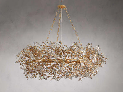 Art Design Crystal Florals Chandelier for Living Room/Bedroom/Dining Room/Kitchen Island