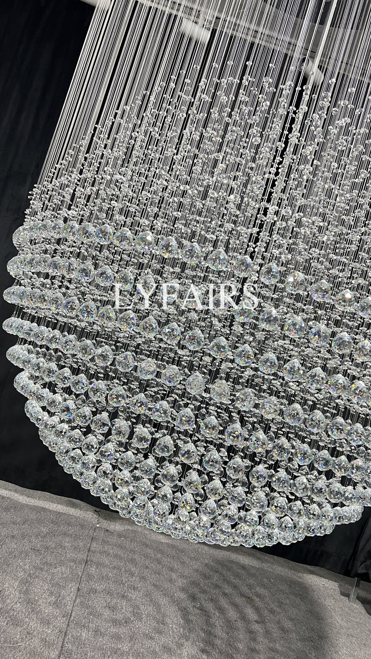 Modern Ball Crystal Raindrop Chandelier for Living Room/Staircase/Foyer