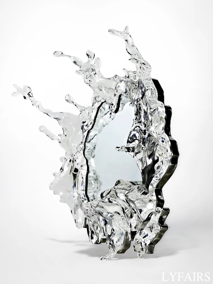 LYFAIRS x GORDON GU Art Ice Mirror Wall Lamp Princess Magic Mirror Light for Bathroom/Dressing Room/Bedroom