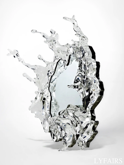 LYFAIRS x GORDON GU Art Ice Mirror Wall Lamp Princess Magic Mirror Light for Bathroom/Dressing Room/Bedroom