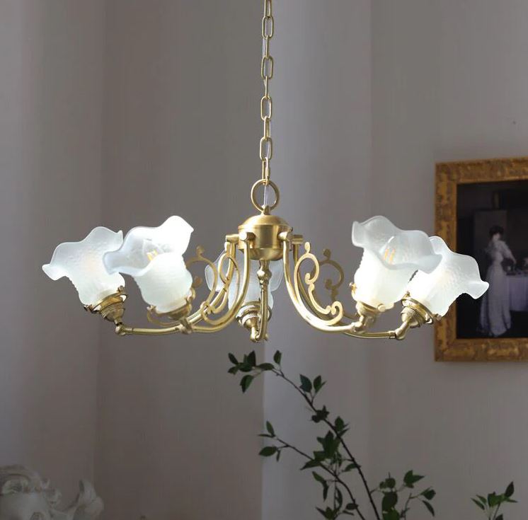 American Retro Flower Branch Crystal Chandelier Vintage Art Creative Small Pendant Light For Bedroom/Living Room