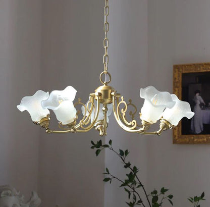 American Retro Flower Branch Crystal Chandelier Vintage Art Creative Small Pendant Light For Bedroom/Living Room
