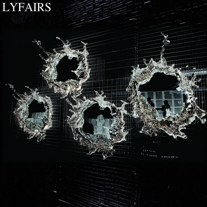 LYFAIRS x GORDON GU Art Ice Mirror Wall Lamp Princess Magic Mirror Light for Bathroom/Dressing Room/Bedroom