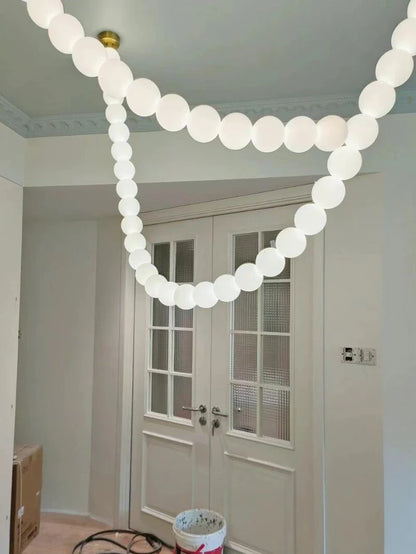 Modern Creative Acrylic Pearl Necklace Chandelier