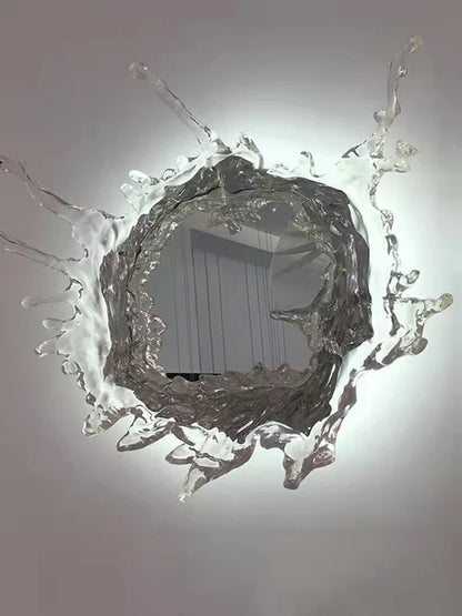 Designer Original Art Ice Mirror Wall Lamp Princess Magic Mirror Light for Bathroom/Dressing Room Women Bedroom Lighting Bathroom Mirror