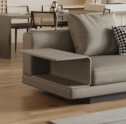 Modern Style Sectional Sofa with Floating Shelf