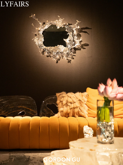 LYFAIRS x GORDON GU Art Ice Mirror Wall Lamp Princess Magic Mirror Light for Bathroom/Dressing Room/Bedroom