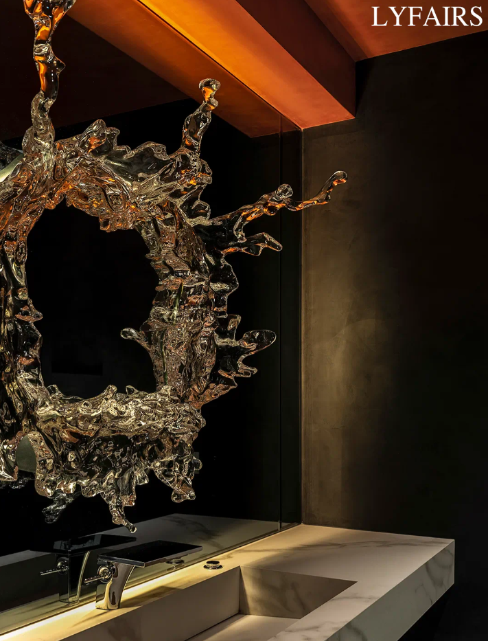 LYFAIRS x GORDON GU Art Ice Mirror Wall Lamp Princess Magic Mirror Light for Bathroom/Dressing Room/Bedroom